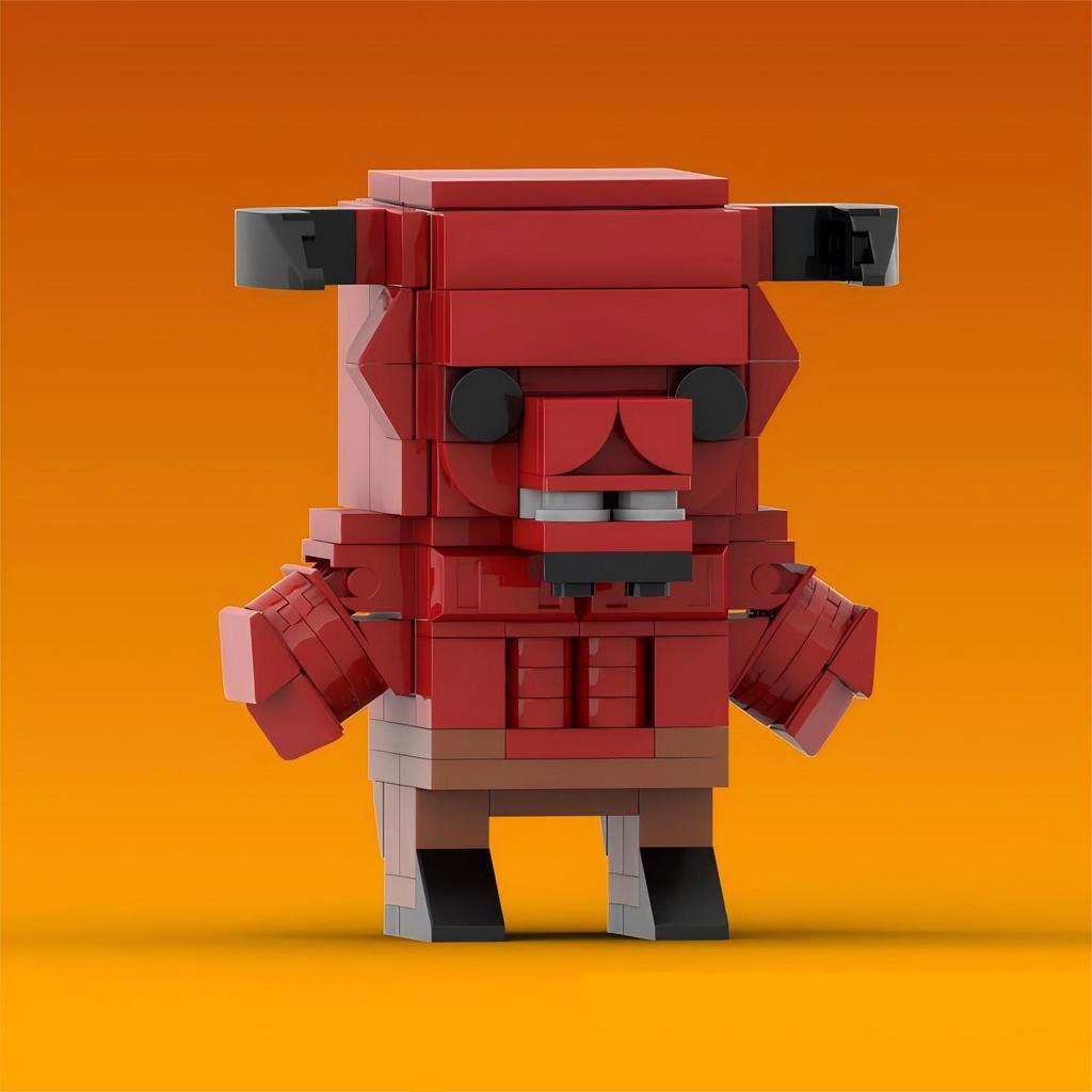 Building Blocks MOC Peripheral Toys Doom Collection Character Brickhead Series Puzzle Boy