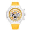 New Fashion Casual Men's Watch Military Multi Function Hollow Waterproof Silicone Strap Quartz Watch Men's Clock High Quality