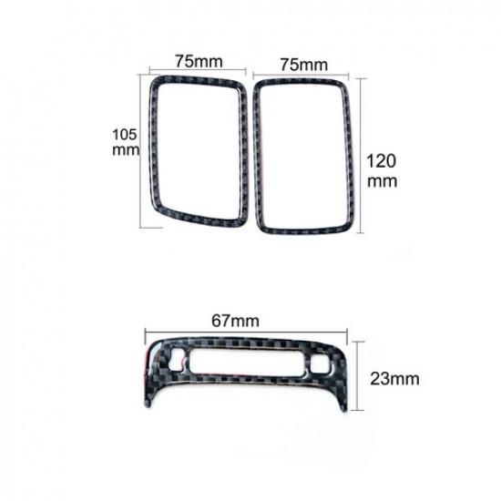 For Honda Civic Coupe 2013-2015 Carbon Fiber Passenger Side Air Vent Outlet Trim