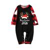 Family Matching Christmas Pajama Set with Long Sleeve Raglan Top and Pants for Women Men and Kids