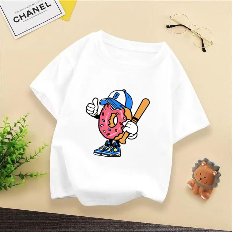 Kids Short Sleeve Crew Neck TShirt Soft Breathable Cotton SkinFriendly Ideal for Boys and Girls Daily Wear School Df0523