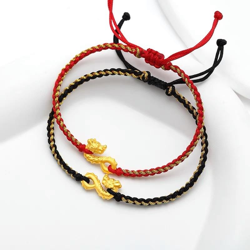 Fashion Hand Braided Dragon Lucky Bracelet Bangle Women Men Red Rope Best Friends Lovers' Gift Bracelet Size Adjustable