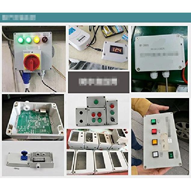 LeMotech Waterproof Dustproof IP65 ABS Plastic Junction Box Universal Electric Project Enclosure Pale Gray 3.3 X 2.3 X 1.3 Inch (83 X 58 X 33 Mm)