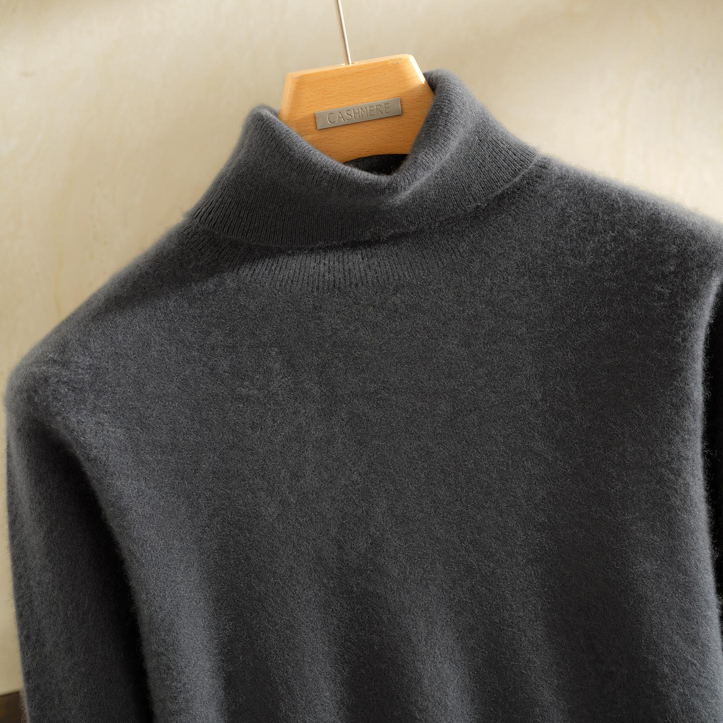 100% Pure Cashmere Men s High Neck Sweater - Luxuriously Soft, Warm, and Fashionable XXL