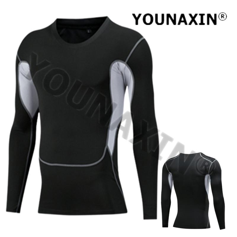Men's Compression Long Sleeves T-Shirts Basketball Sports Tight Gym Fitness Boy Running Top Outdoor Cycling Clothes Quick Drying S M L XL 2XL 3XL