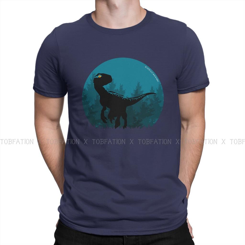 Blue Raptor  Mans TShirt Jurassic Park Dinosaurs Film Crewneck Short Sleeve 100 Cotton T Shirt Humor High Quality Gift Idea