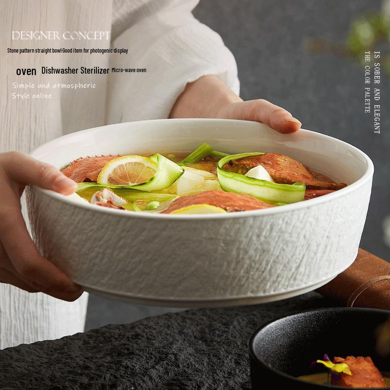 Naijiang 10-Zoll Japanischer Stil Keramik-Suppenschüssel