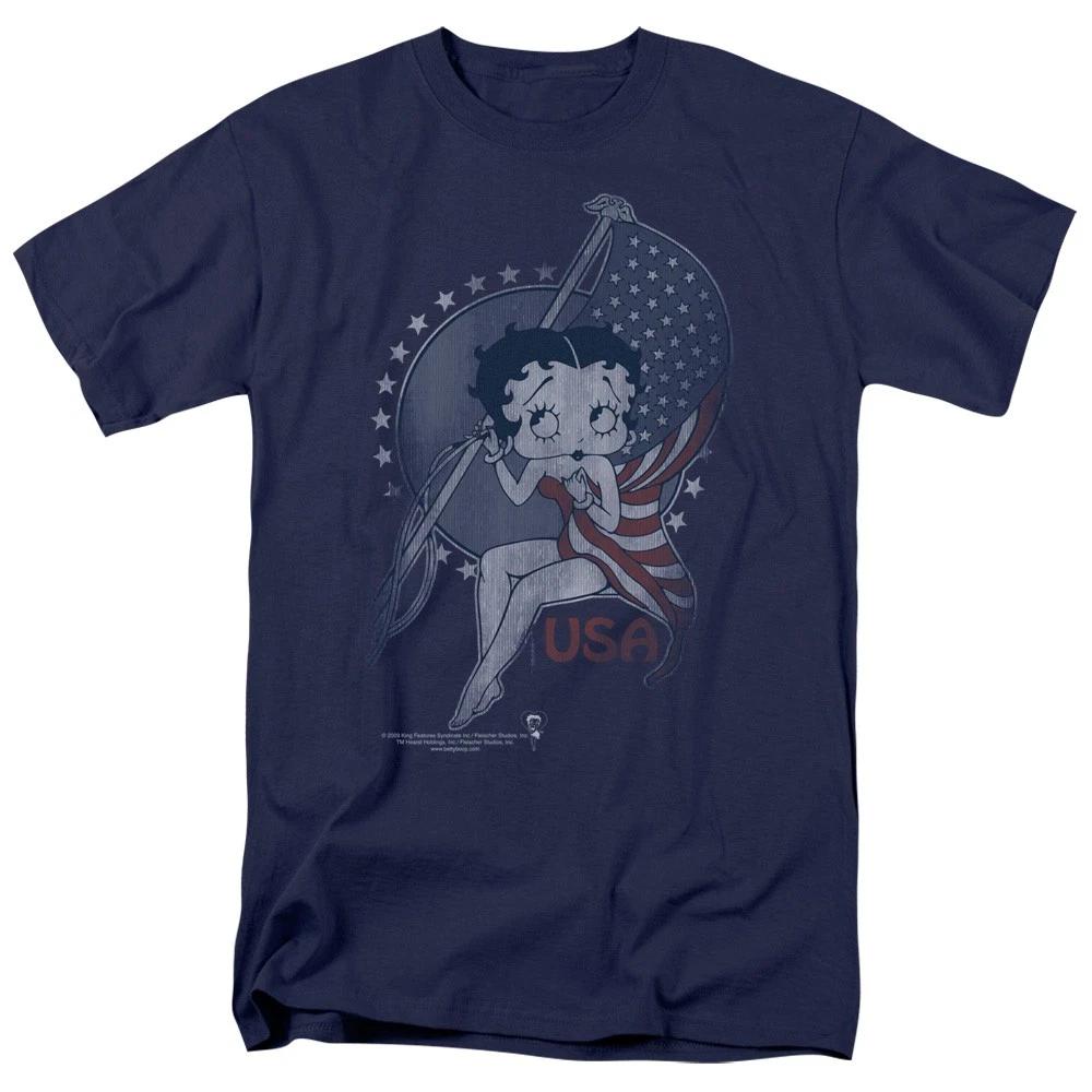 Betty Boop - Proud Betty - Unisex Short Sleeve Children s T-shirt - Blue 160