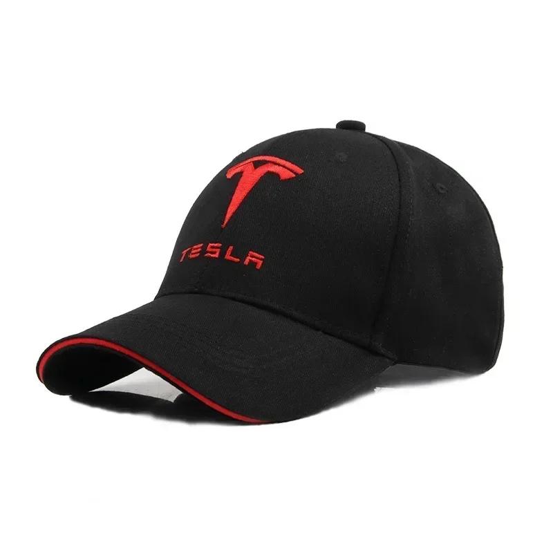 

Car Sticker 2025 New Tesla Four Seasons Casual for Tesla Baseball Caps Embroidery Men Women Racing Snapback Sun Hat Outdoor Spor