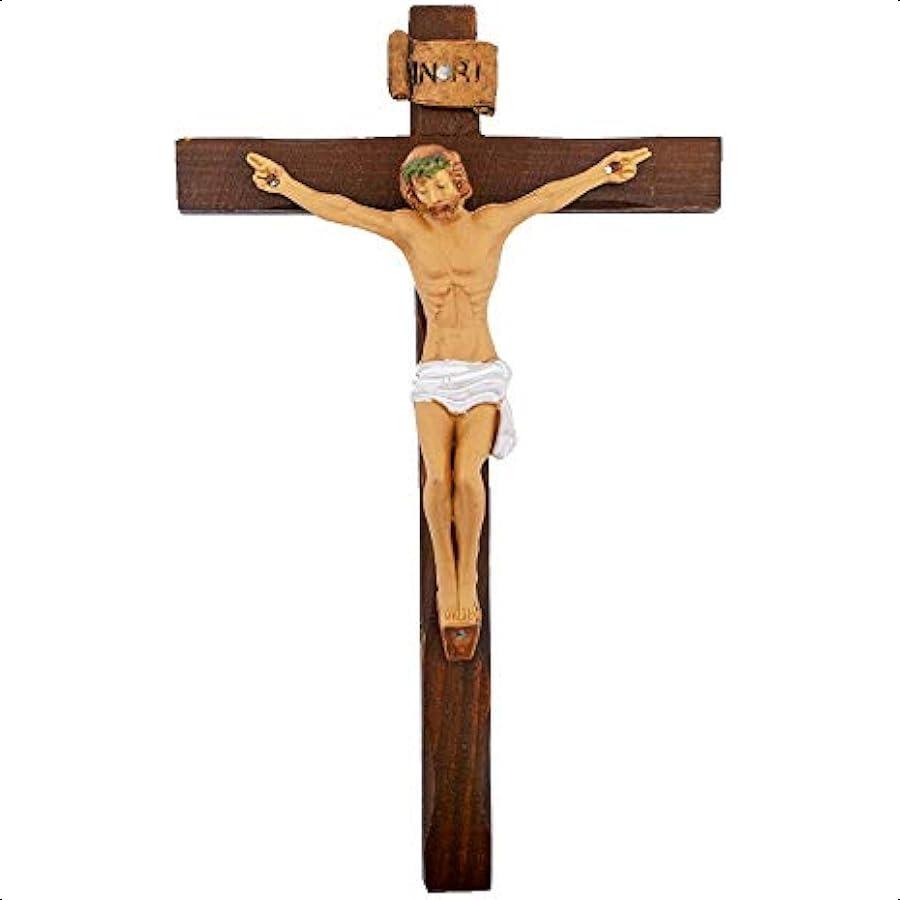 

VILLAGE GIFT IMPORTERS Смола Настенный Распятие Иисус Прибитый к Кресту Фигурка 5 Размеров Повесить над Дверью для Защиты Христианский Хо United States