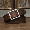Retro Washed Fashion Versatile Belt Women'S Genuine Leather Stainless Steel Pure Cowhide Belt Women'S Belt