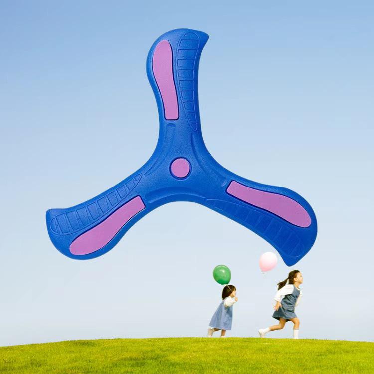 

Boomerang Soft Flying Disc: Kids Interactive Rubber Toy - 3-Leaf Design Standard (E-commerce Package)