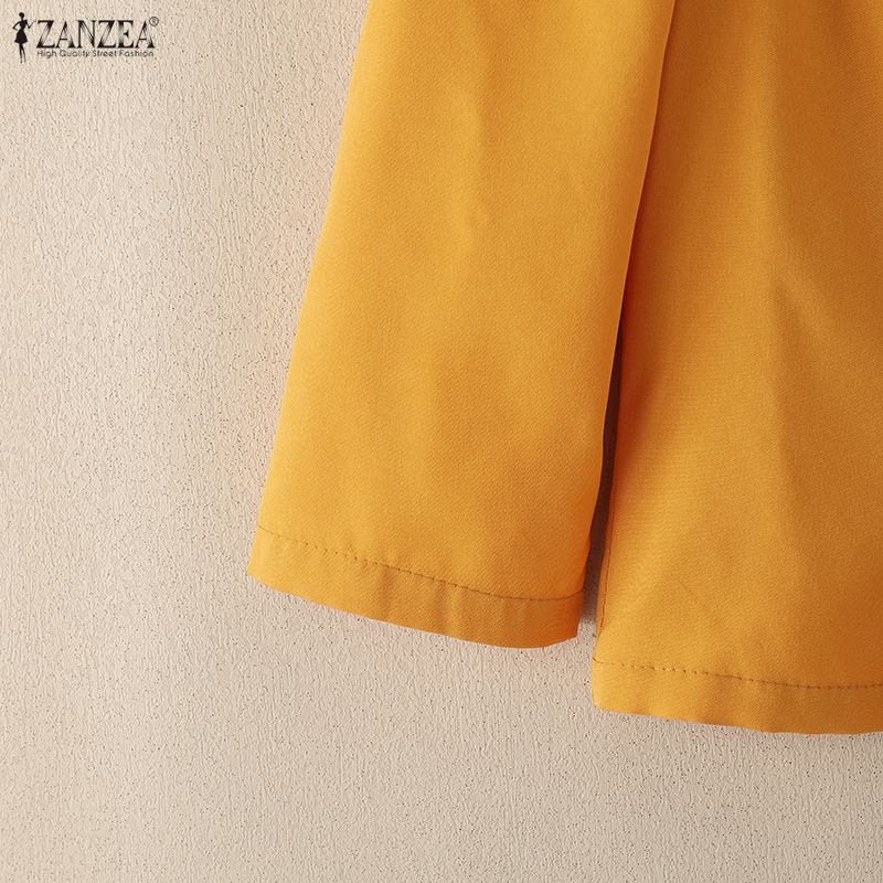 ZANZEA Women CasuaL V-Neck Solid Color 3/4 Sleeve Blouse