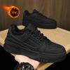 2024 Nuevos Zapatos Vulcanizados para Hombre Invierno Cálido Felpa Corta Casual Zapatillas Masculinas Outdoor Plano con Cordones Color Sólido Talla39-44