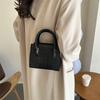 Stylish And Simple Winter New Small Square Bag Fashionable Shoulder Bag In Black Purple Khaki And Rose Pink