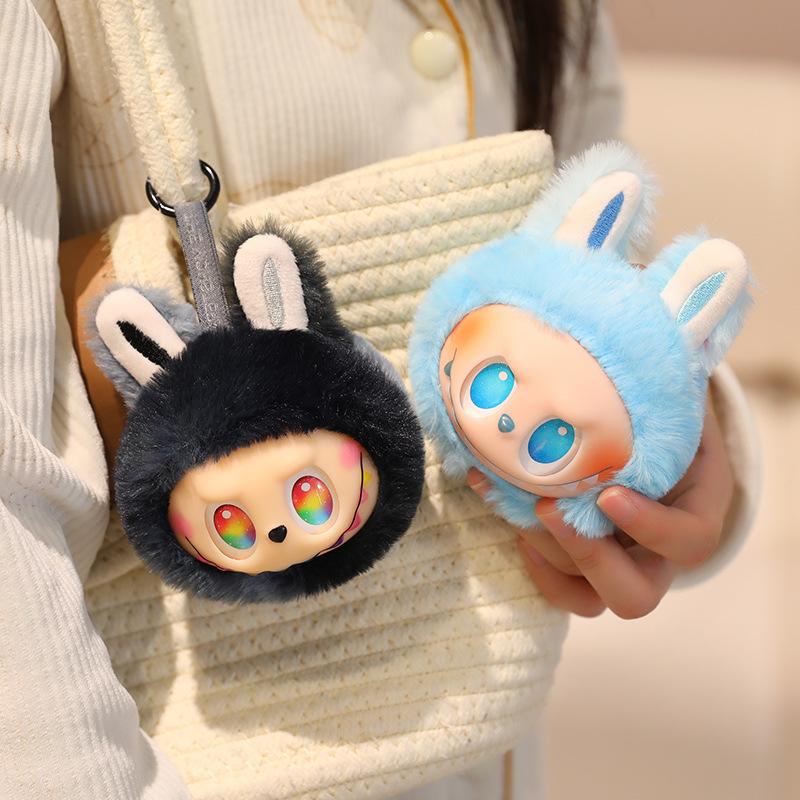 Cartoon Rabu Bag Snack Pillow Contains 7 Plush Small Pendant Bag Keychain Dolls