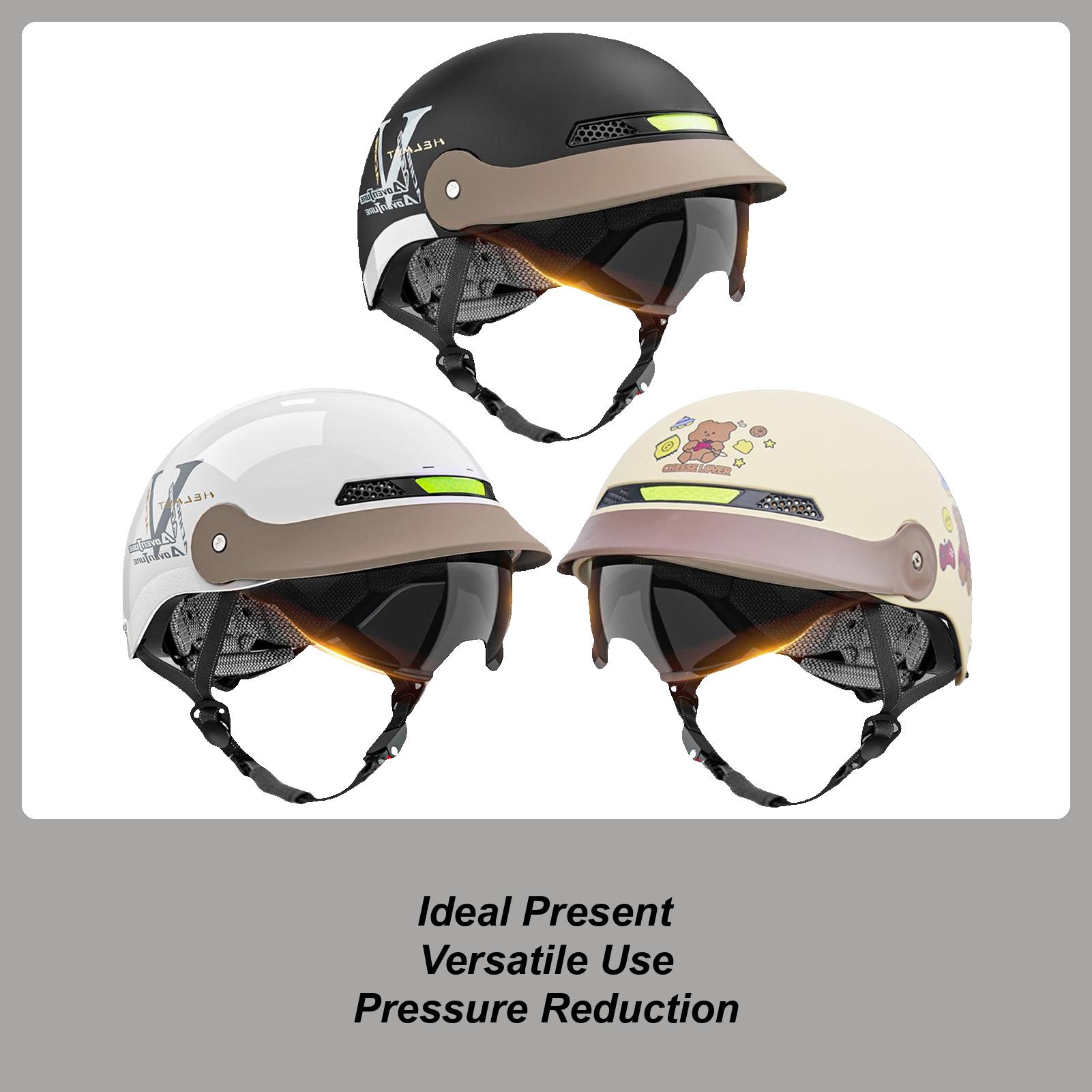 Half Face Helmet Sun Visor Skateboard Helmet Quick Release Head Gear For Men Women ATV Cruiser Bicycle Mountain Skateboard cachi