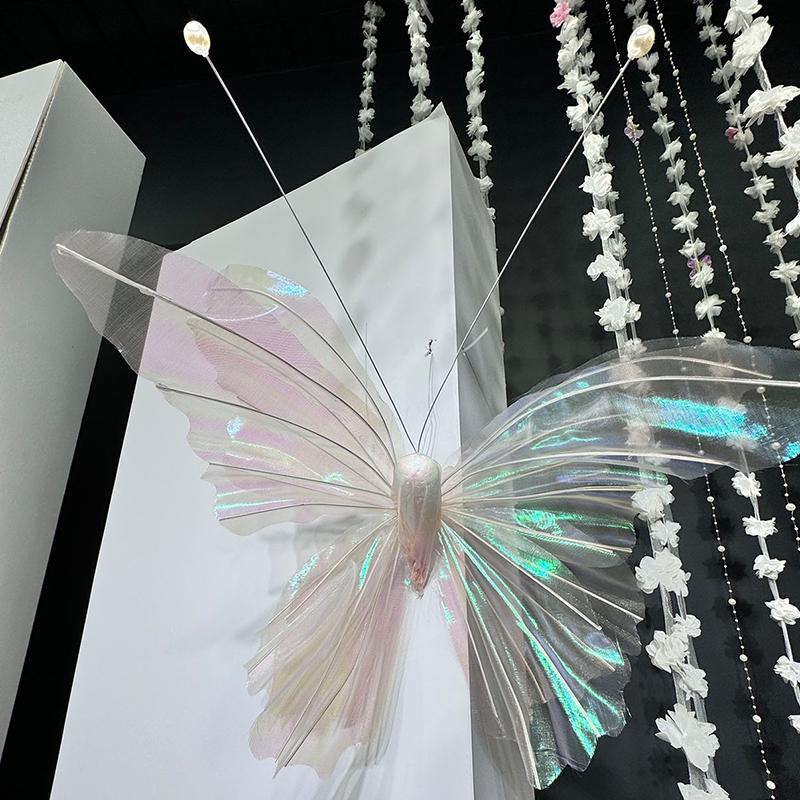 3D Painted Butterfly Wedding Backdrop with Scenery and Props for Photography and Décor