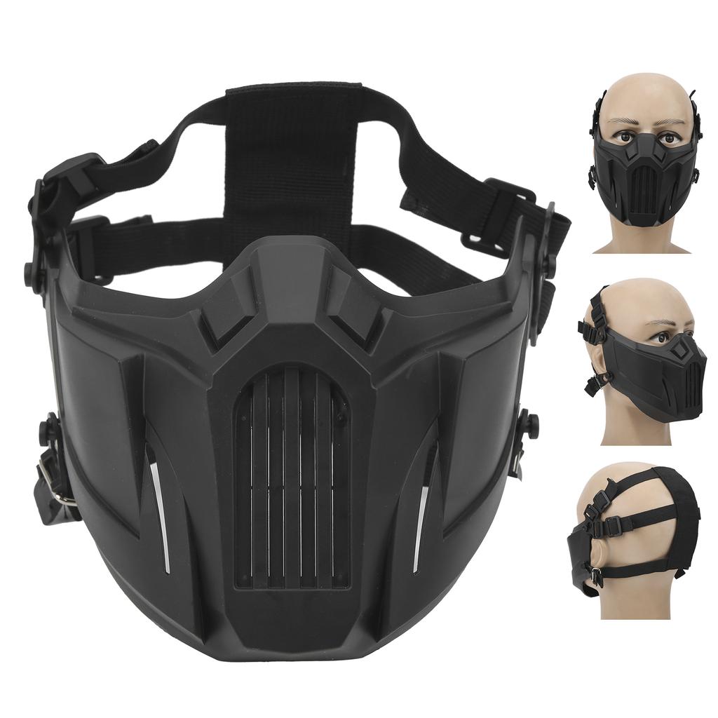 CS Face Shield Protective Half Face Cover Breathable Wear Resisitant Outdoor Gaming Equipment