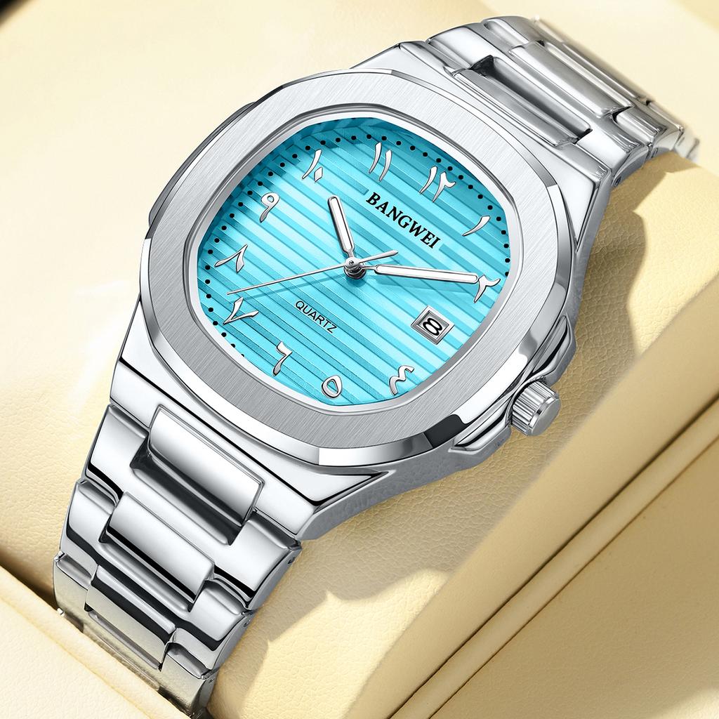 New Luxury Men Quartz Watches 30M Waterproof Automatic Date Watch Man Stainless Steel Sport Chronograph Watch for Men Clock