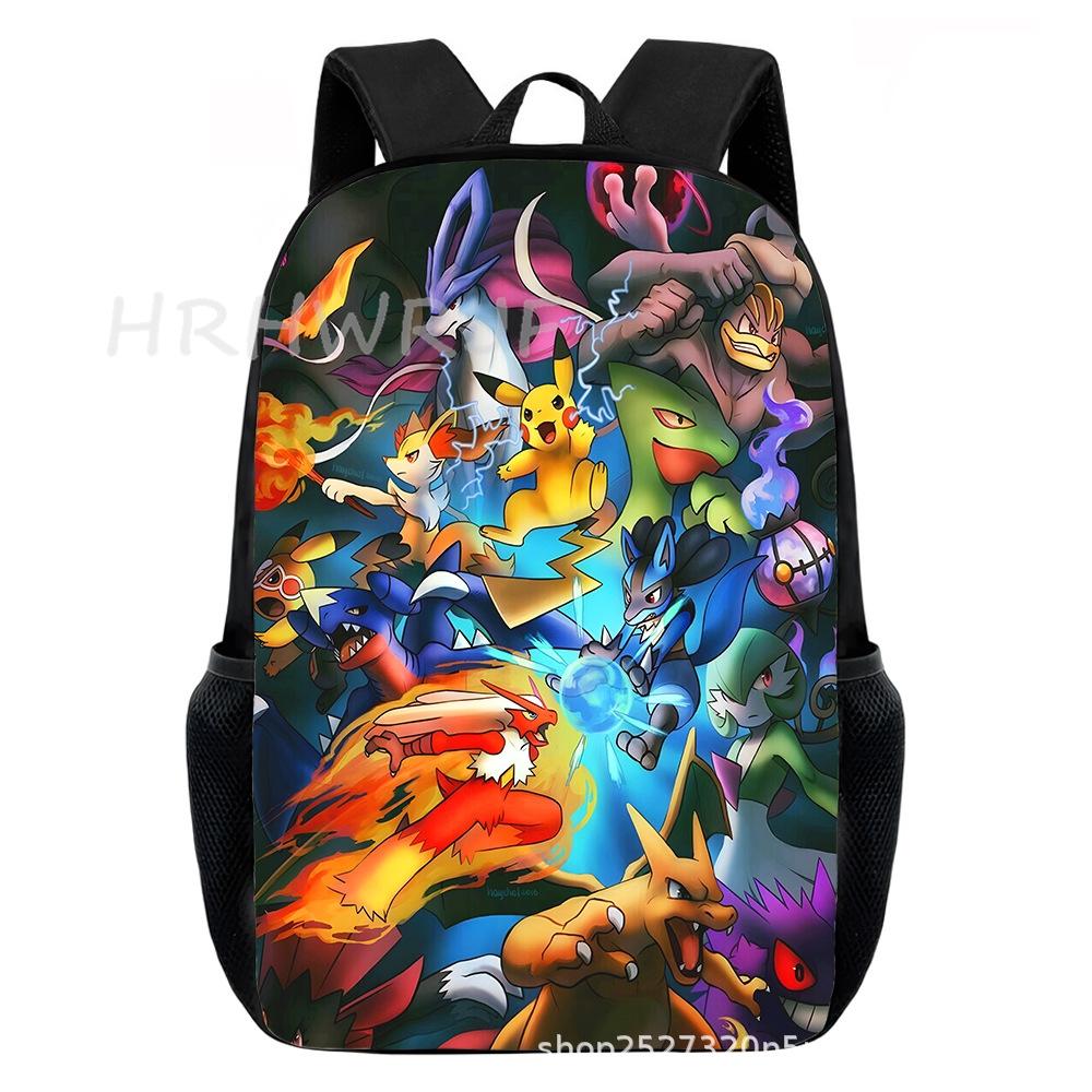 Cartoon Pikachu Backpacks Print Primary Software Backpacks for Boy and Girls Best Gifts Lightweight Cartoon School Bag for Kids