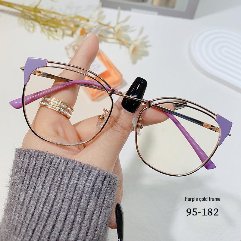 

95182 Стильные очки «кошачий глаз» для женщин, блокирующие синий свет - Легкие, готовы для установки линз по рецепту