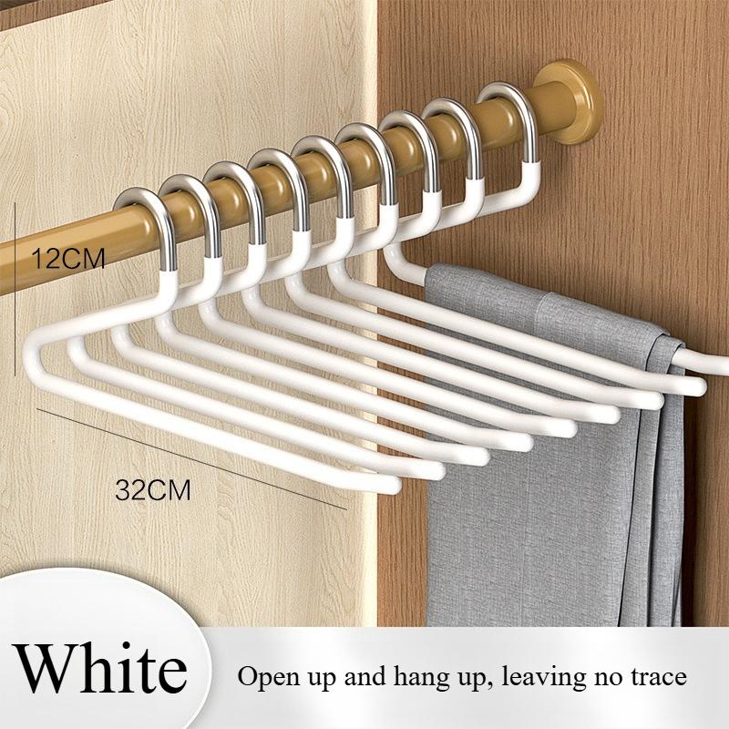 

Home Stainless Steel Goose-Shaped Anti-Slip No-Trace Pants Hanger Z-Shaped Double Hanger Wardrobe Space-Saving Storage Hanger