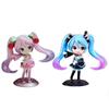 Hot sold Hatsune Miku Figure Mini Character Ornaments Kawai Pink Green Hatsune Home desk Decoration Adult Toy