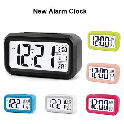 Heißer Verkauf LED Digital Wecker Hintergrundbeleuchtung Snooze Stumm Kalender Desktop Elektronische Bcaklight Tischuhren Desktop Uhr Dropship