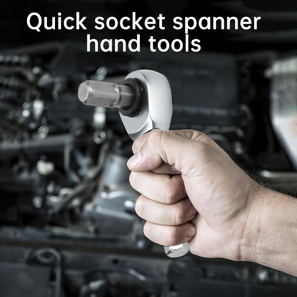 1/4”Ratchet Wrench 6.35mm Screwdriver Hex Torque Wrenches EDC Tool Wrench 1/4 Screwdriver Rod Quick Socket Wrench Hand Tools
