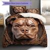 Vintage Pitbull Pattern Bedding Home Decoration Birthday Gift (1 * duvet cover + 2 * pillowcase, without core)