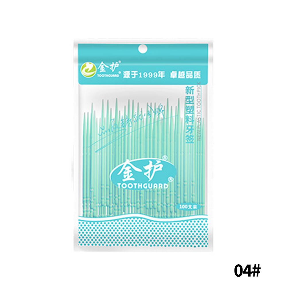 100 pièces Fil dentaire double tête Cure-dents interdentaires Bâtonnets pour les dents Nettoyage des dents Soin bucco-dentaire Brosse interdentaire