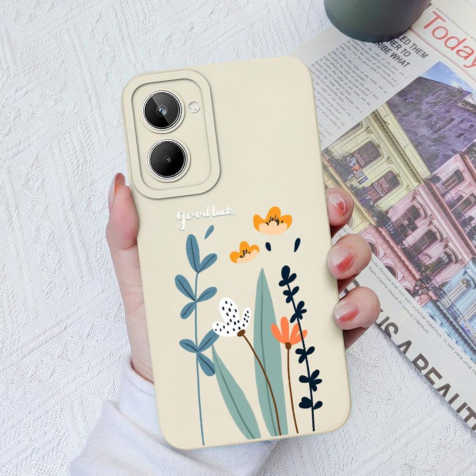 For Realme 10 Pro Plus Case Cartoon Soft Smooth Liquid Silicone Cover Camera Shell For OPPO Realme10 10Pro+ Coque Funda Capa