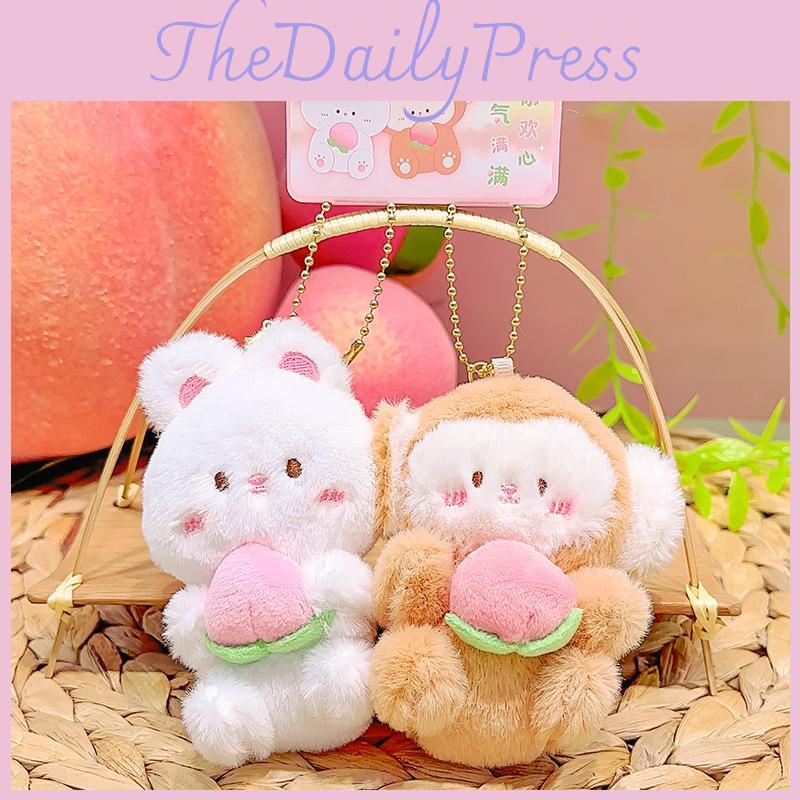 Delightful Magnetic Plush Keychain Adorable Rabbit And Monkey For Bag Or Keys
