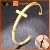 Vnox Bracciale a Bracciale a Croce Elegante per Donne Uomini, Bracciale a Manetta Lucido in Acciaio Inossidabile, Gioielli Religiosi Unisex