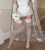 White Wedding Stockings For Women Costumes Sexy Lingerie Hosiery Plus Size Retro Lace Top Small Fishnet Thigh High Stocking