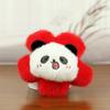 Charming Panda Plush Keychain With Vibrant Flower Accents Ideal For Bag Accessories