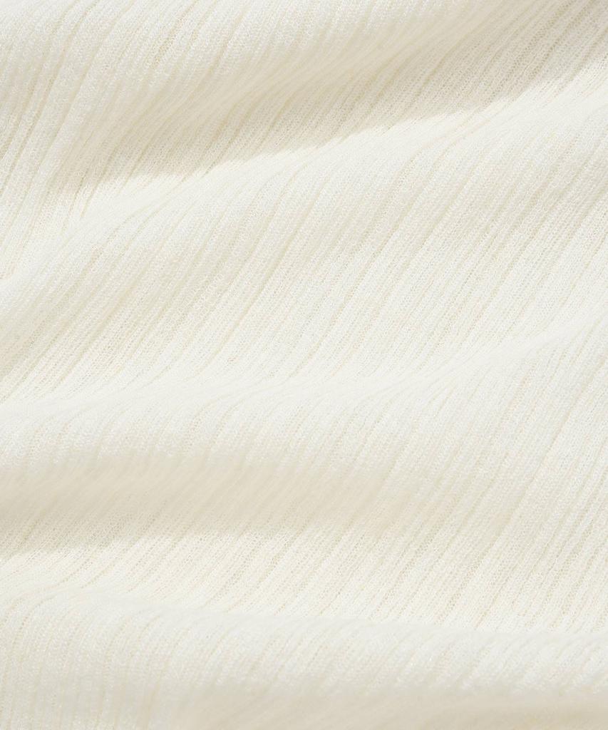 COVERNAT WOMAN Sheer Hoodie Knit Ivory