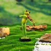Musical Instrument Frog Figurine Cello Violin Saxophone Bass Frog Statue Resin Sculpture