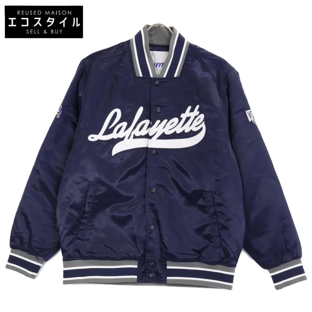LFYT [New] LA221008 WORLD CHAMPS SATIN VARSITY JACKET Stadium Jacket M NavyUsed