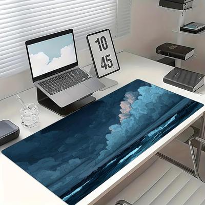 Comic Style Ocean Sky Mouse Pad Large Rubber Anti-slip PC Desk Accessories Mousepad for Office and Gamer Keyboard Mats Decor Mat