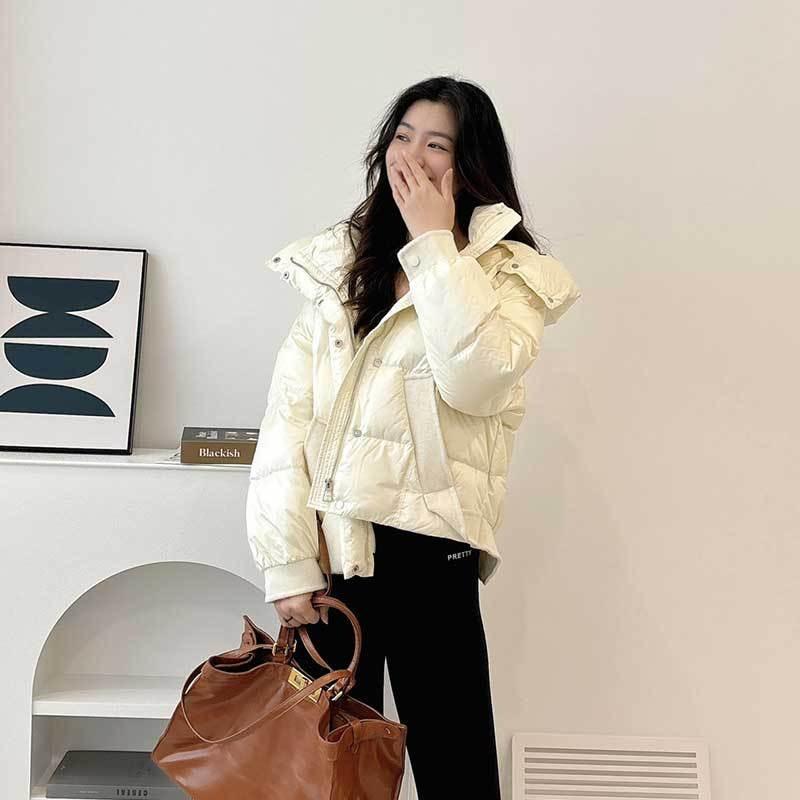 Short goose down jacket premium winter satin new small bread jacket down jacket cold proof
