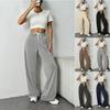 2025 Autumn Asymmetrical Long-Sleeve T-Shirt & Wide-Leg Pants Casual Loungewear Set