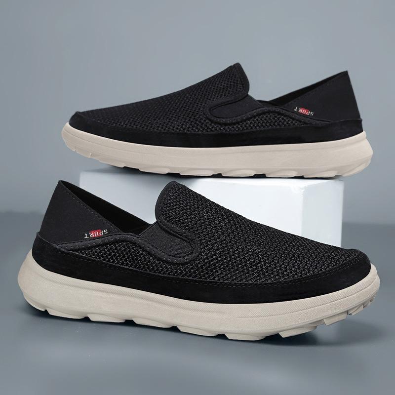 Shoes Men's summer large-size casual shoes New versatile men's shoes Old Beijing cloth shoes Lazy one-pedal dad shoes