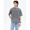 Tone-On-Tone Jacquard Graphic Short-Sleeve Knit Gray