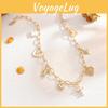 Heart Cross Necklace For Women Romantic Jewelry Zinc Alloy Geometric Pendant Summer