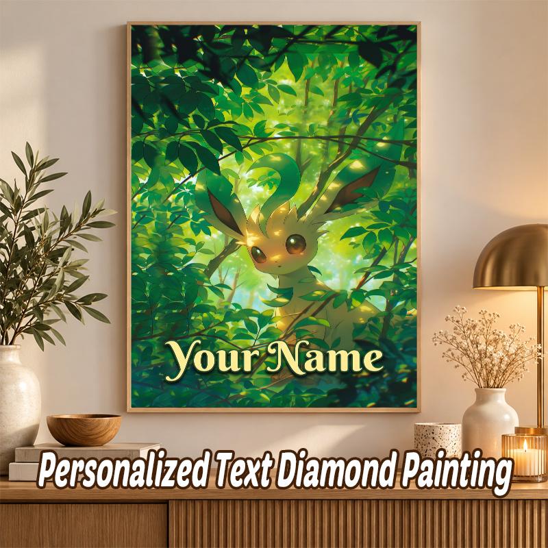 Leafeon Custom Name Diamond Painting Personalized 5D Full Drill DIY Diamond Art Home Decor