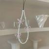 Pearl Beads Cell Phone Pendant Wrist Strap Phone Lanyard Fashion Bowknot Phone Charm  Woman Girl