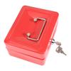 1Pc Mini Tragbare Eisen Petty Abschließbar Bargeld Geld Münze Sicher Sicherheit Box Haushalt (rot)