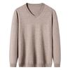 Hengyuanxiang Men's 100% Wool V-Neck Thin Sweater